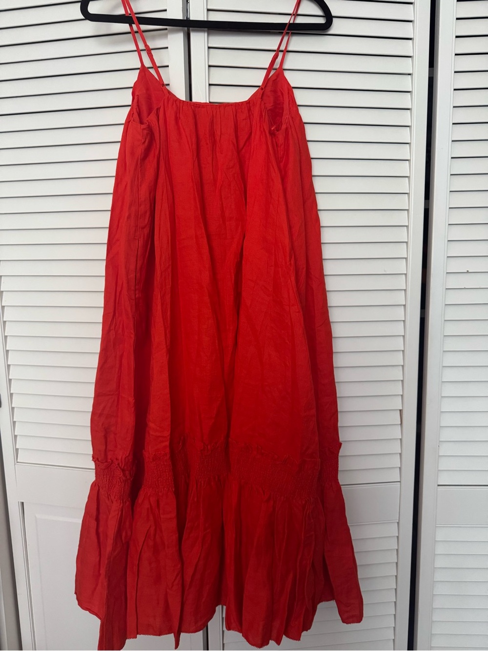 NWT Banana Republic Poppy Red Linen Strap Dress XS - Picture 4 of 6